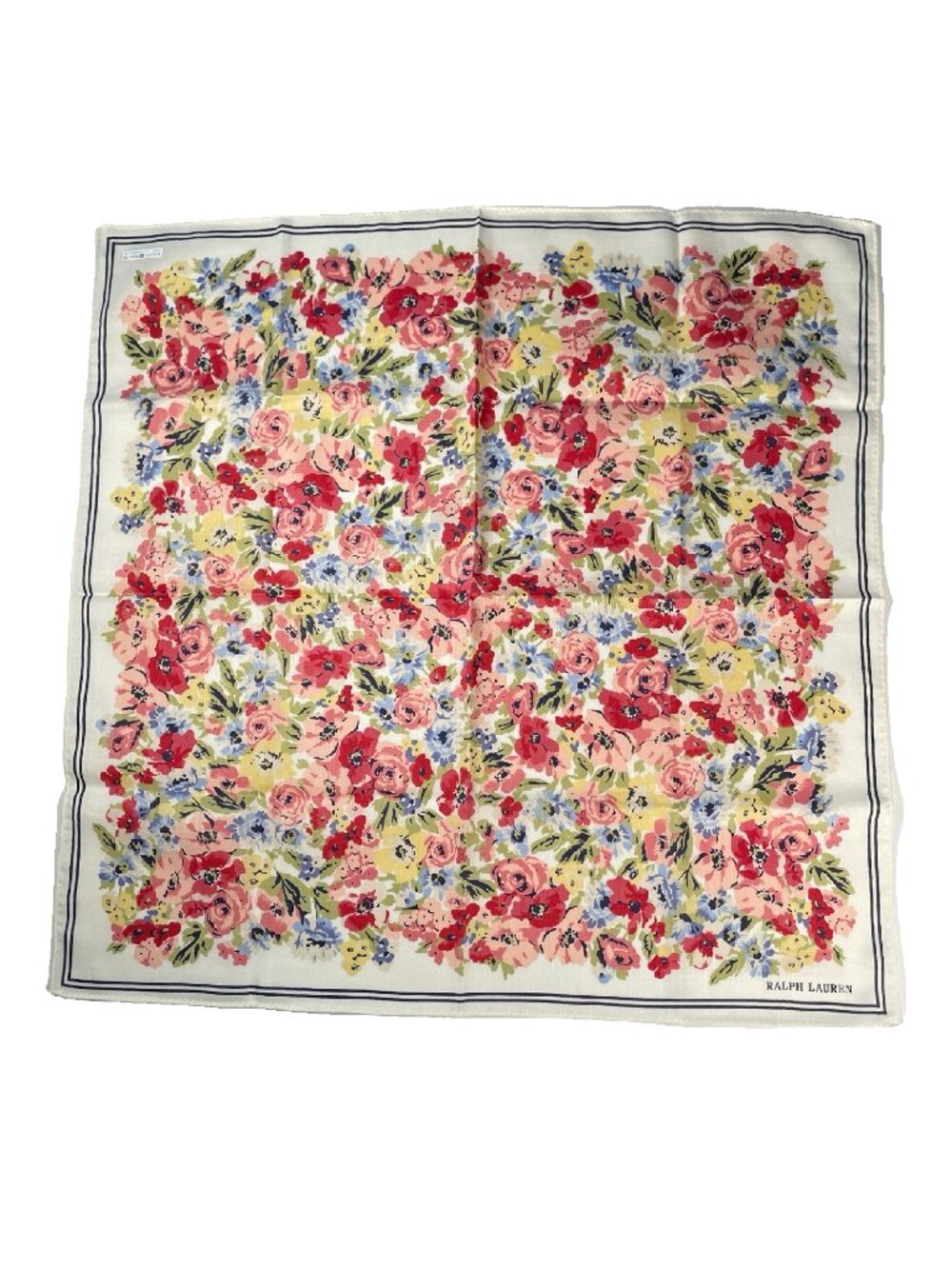 Never Worn Ralph Lauren Floral Cotton Scarf - Picture 3 of 15